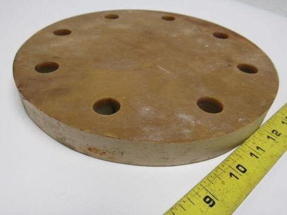 9" OD Composite Plumbing Pipe Cap W/(8) 3/4" Bolt Holes 0.951" Thick