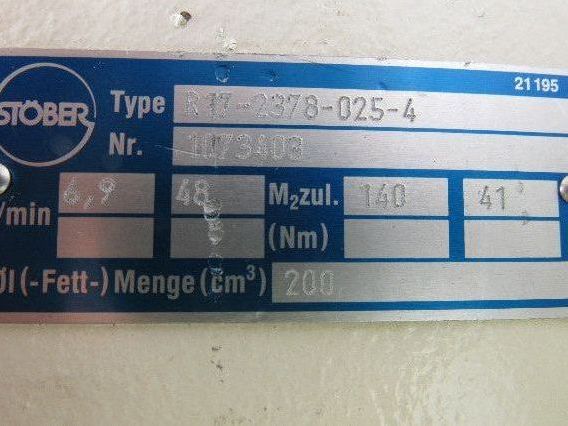 Stober R17-2378-025-4 Inline Gearmotor W/Dietz FDR71A/4Q 230/400V 1395RPM