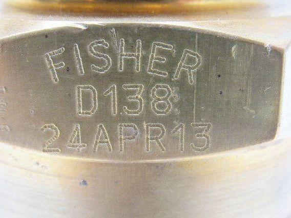 Fisher D138 LP-Gas Single Back Fill Valve W/2 x 2-1/4 (MNPT x ACME) Connections