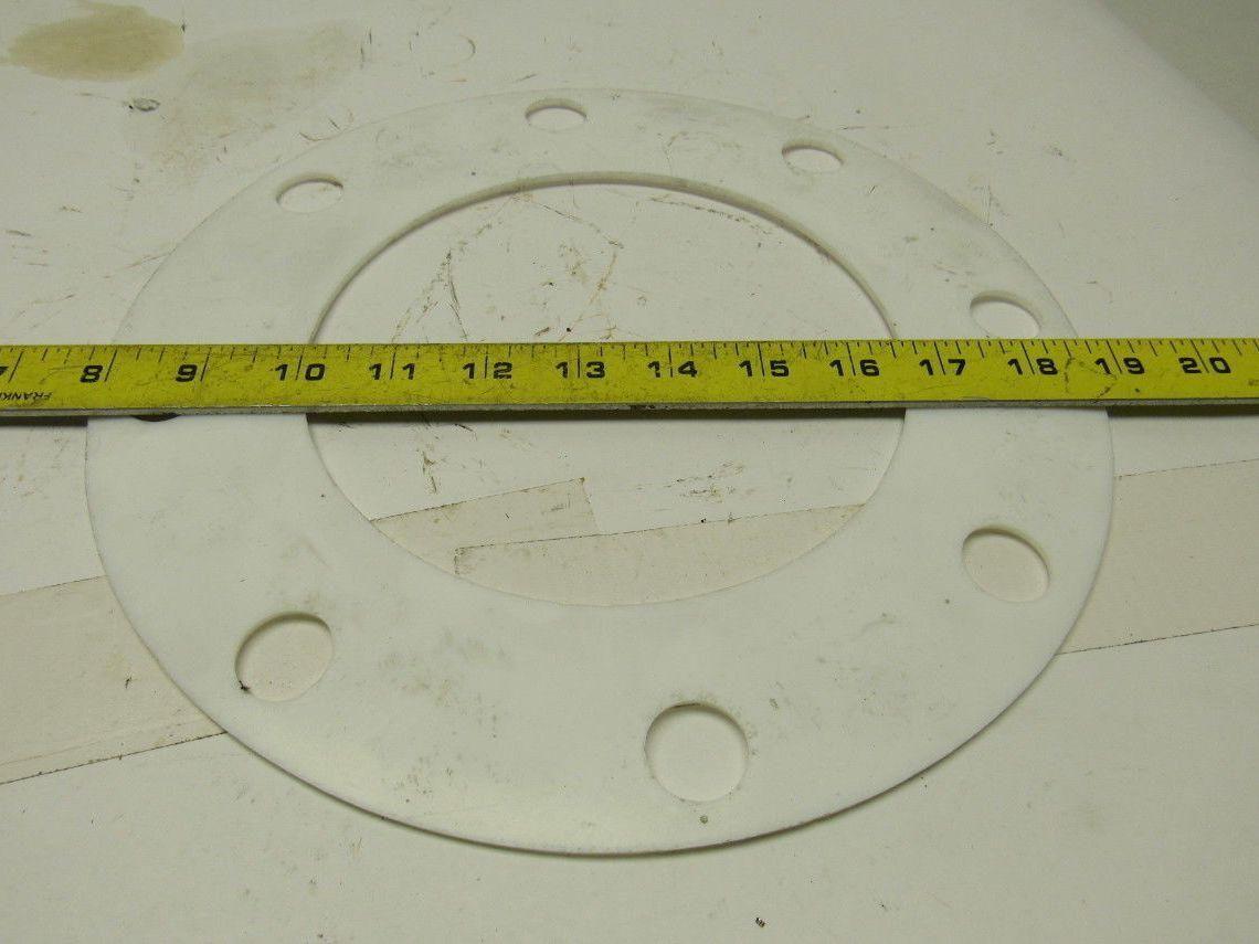 PTFE Size 6 Pipe Gaskets W/8 Bolt Holes 6-5/8" ID X 1/8" Thick