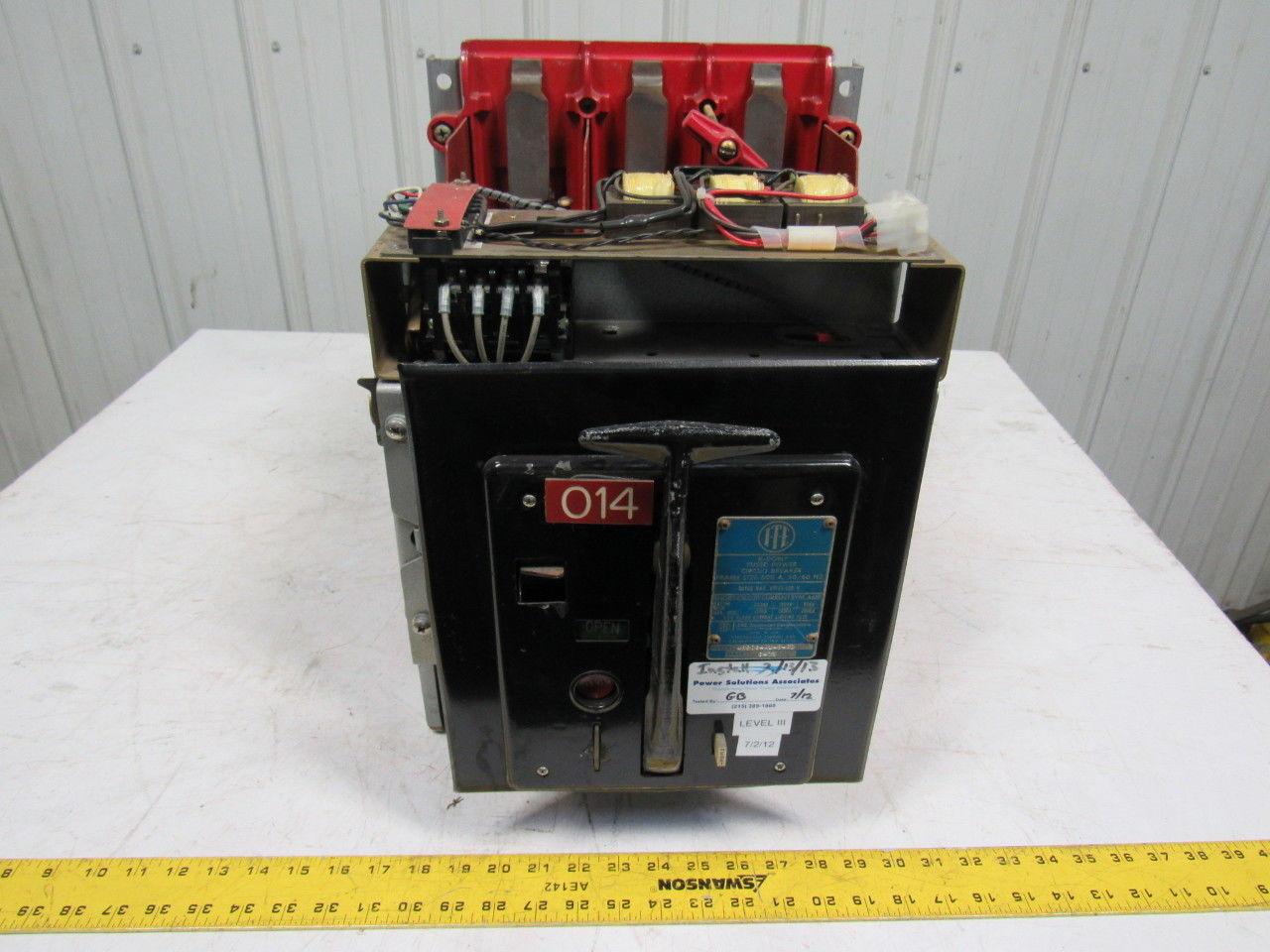 ABB Fused Circuit Breaker 1600A Max W/ABB 609902-T502 Solid State Trip Type SS
