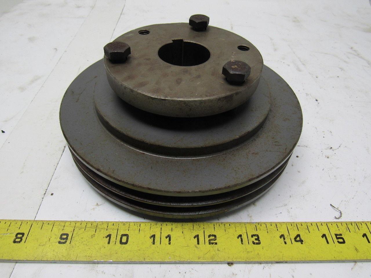 Browning 2Q3V69 Cast Iron Pulley Sheave 2 Groove Split Taper 1-3/8" Bore