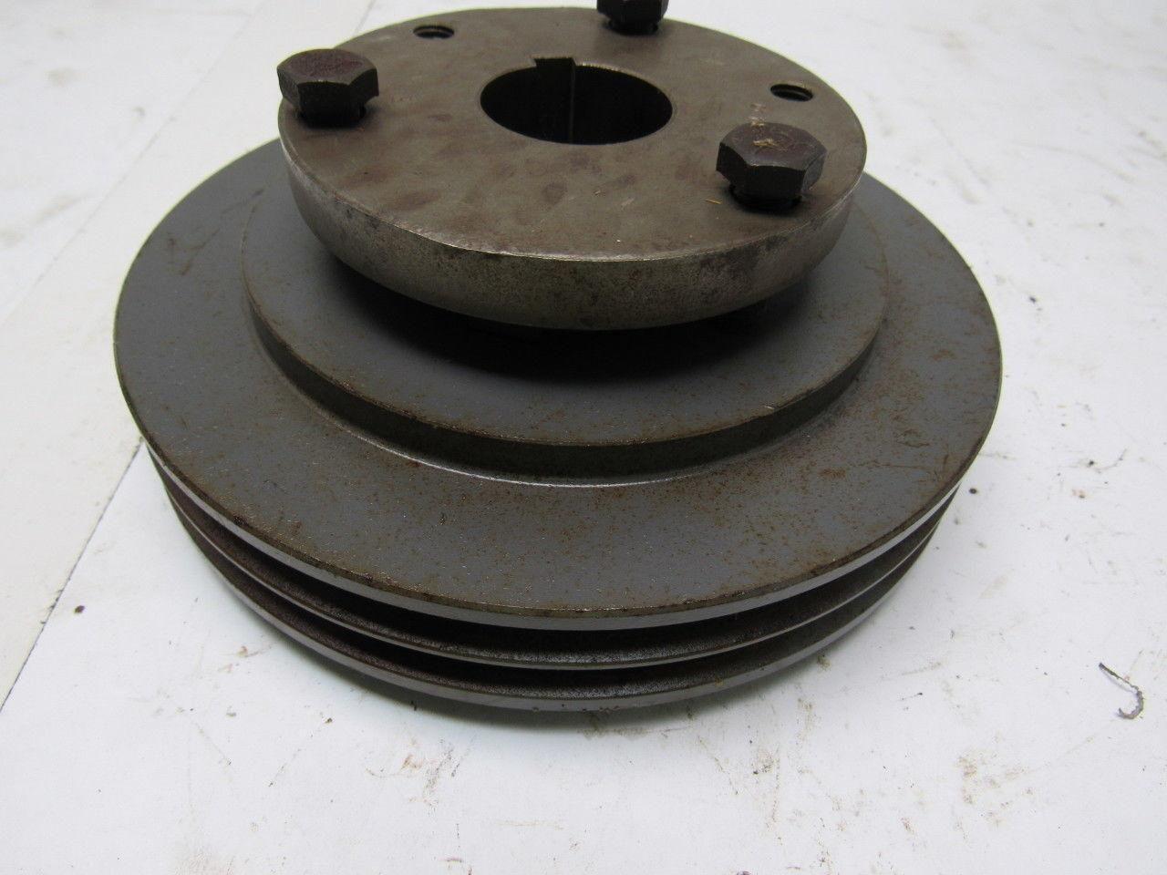 Browning 2Q3V69 Cast Iron Pulley Sheave 2 Groove Split Taper 1-3/8" Bore