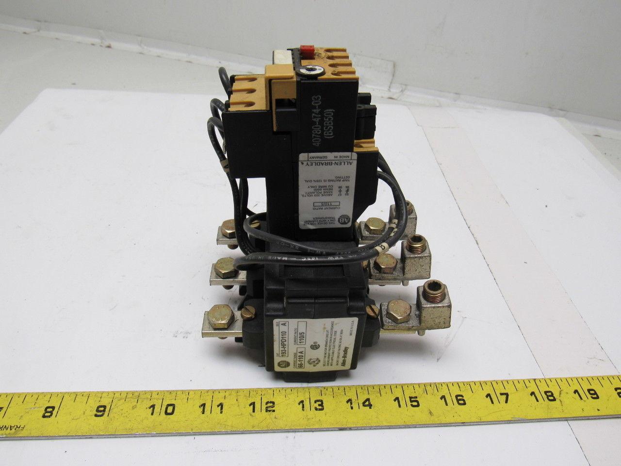 Allen Bradley 193-HPD110 Series A Overload Relay 66-110A 110/5 Current Ratio