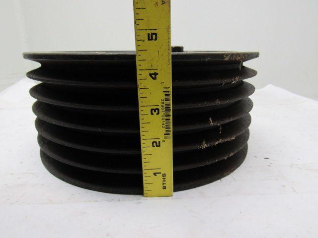 6 Groove 5L B Belt Tapered Bushing Pulley Sheave 10-1/4" OD X 4-1/2" Wide
