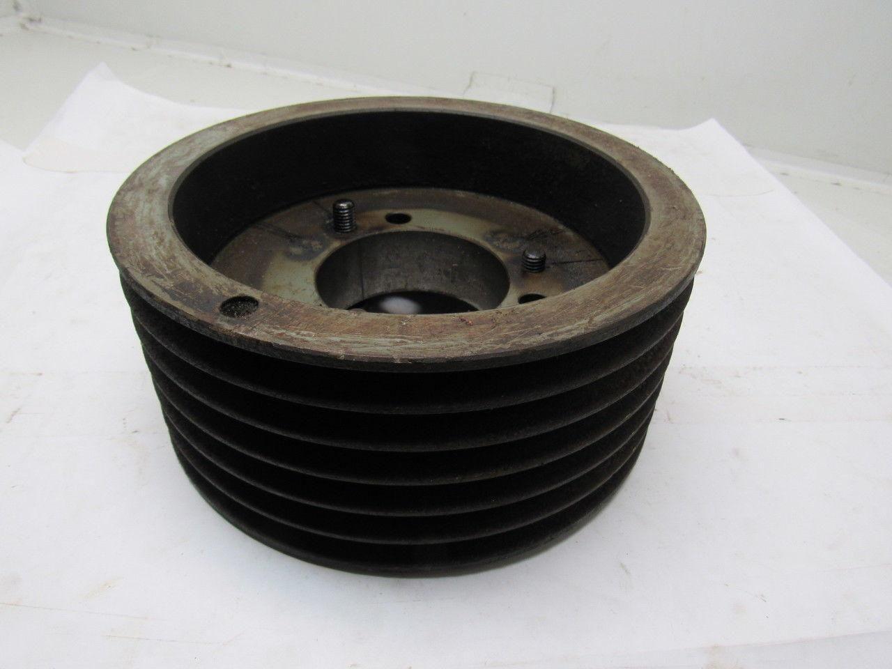 6 Groove 5L B Belt Tapered Bushing Pulley Sheave 10-1/4" OD X 4-1/2" Wide