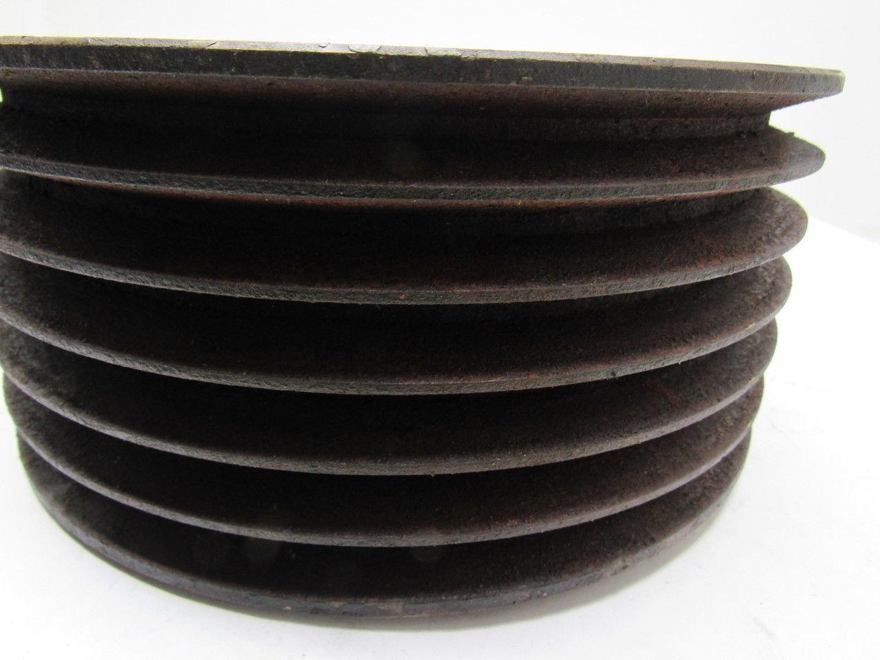 6 Groove 5L B Belt Tapered Bushing Pulley Sheave 10-1/4" OD X 4-1/2" Wide
