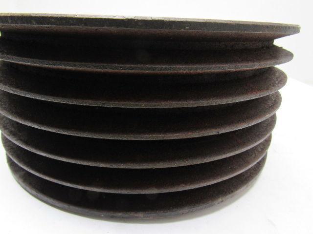 6 Groove 5L B Belt Tapered Bushing Pulley Sheave 10-1/4" OD X 4-1/2" Wide