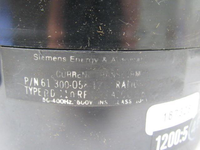 Siemens 61-300-058-121 Type RD-110 Current Transformer Ratio 1200/5A 50/60Hz