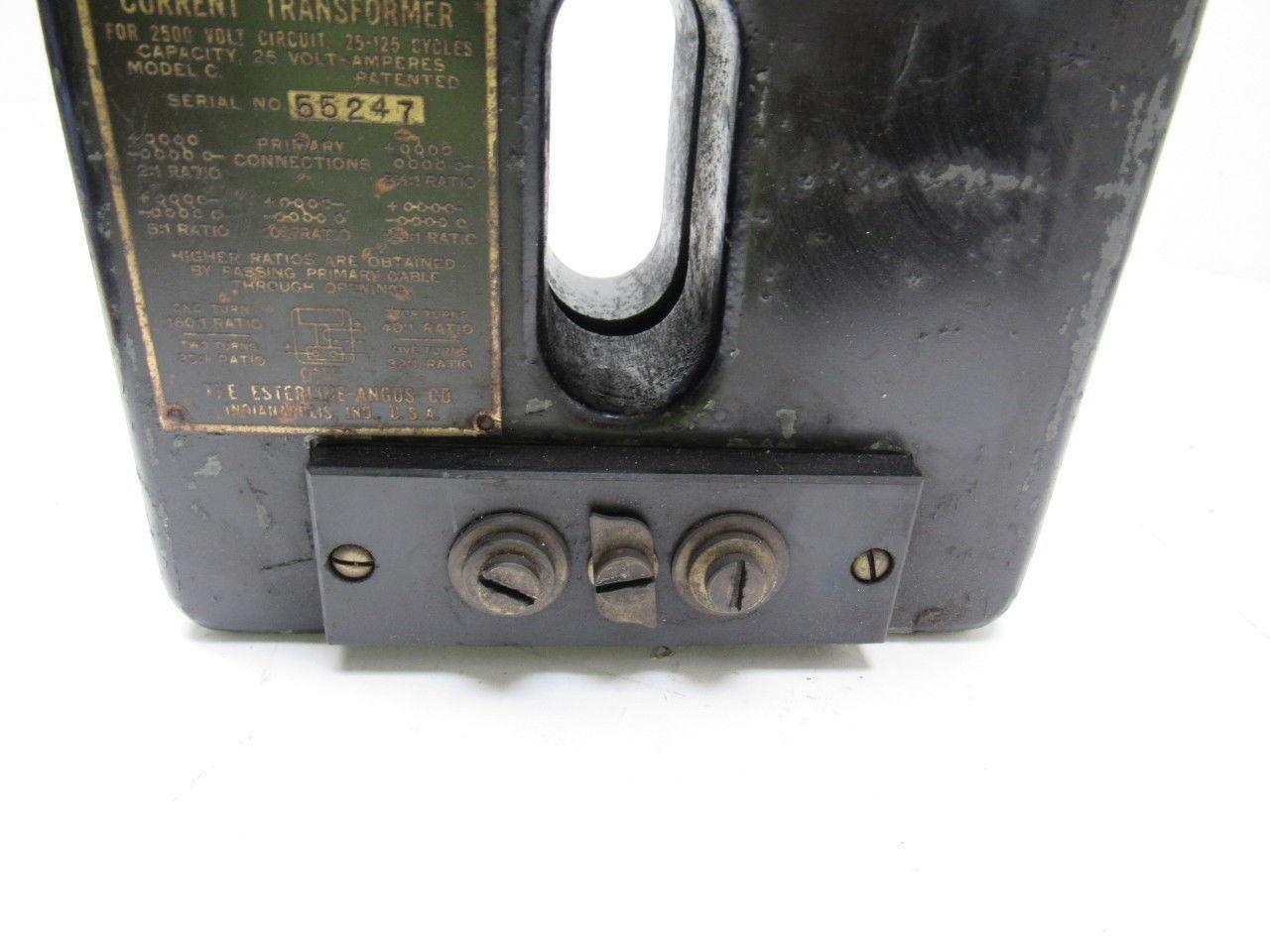 Esterline Angus Model C Universal Current Transformer 2500 Volt
