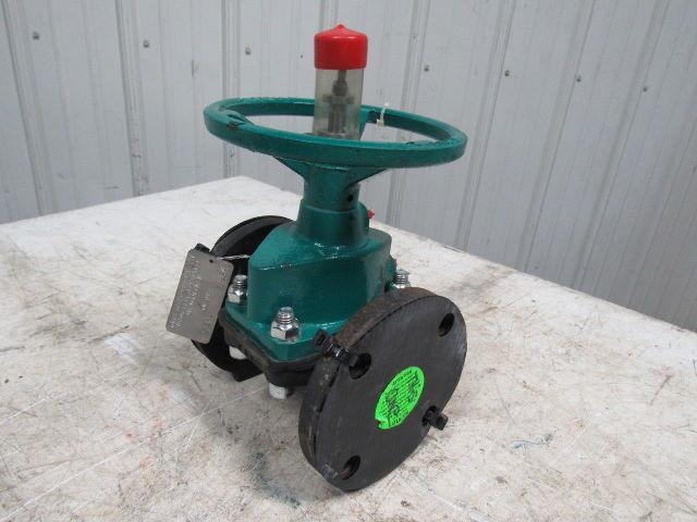 TRU-TECH 2AAAJ-CA-M-2 TRU-FLOW Rubber Diaphragm Manual Valve 2" Flange DI 175PSI