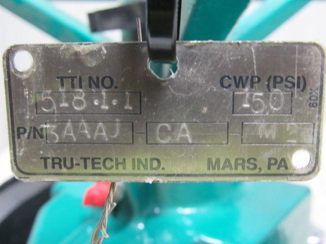 TRU-TECH 3AAAJ-CA-M2 Tru-Flow Rubber Diaphragm Manual Valve 3" Flanged 150 PSI