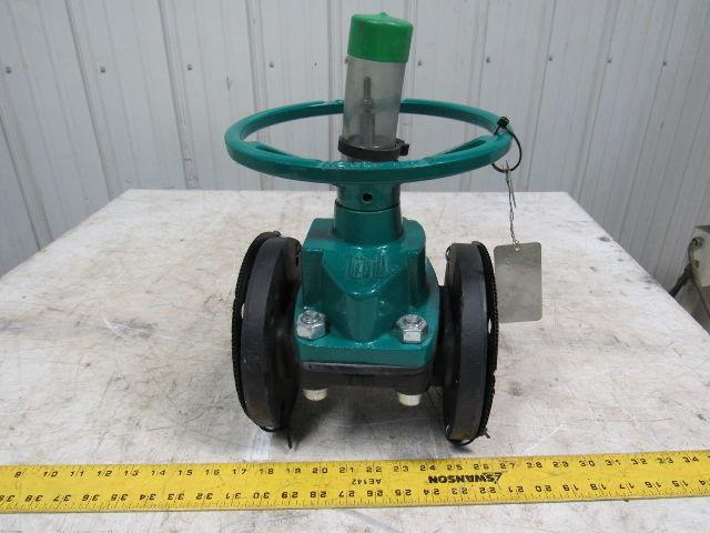 TRU-TECH 3AAAJ-CA-M2 Tru-Flow Rubber Diaphragm Manual Valve 3" Flanged 150 PSI