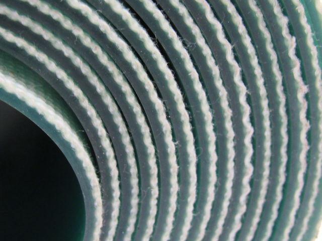 Green Urethane Smooth Top Woven Back Conveyor Belt 16' X 11-1/4" X 0.138"