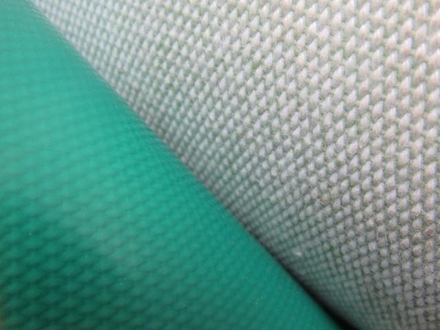 Green Urethane Smooth Top Woven Back Conveyor Belt 17' X 11-3/8" X 0.138"