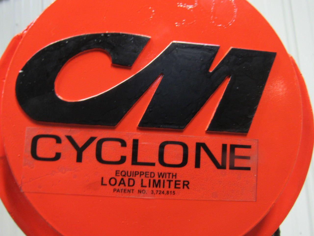CM Model S 1-1/2 Ton Manual Chain Fall Hoist 8' Lift w/Load Limiter Tested