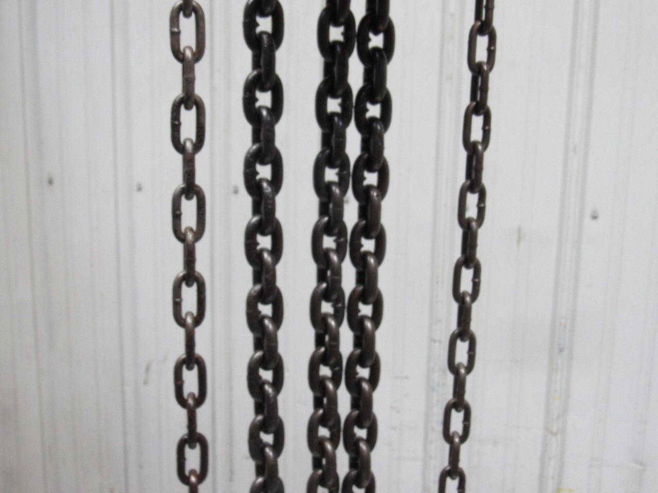 CM Model S 1-1/2 Ton Manual Chain Fall Hoist 8' Lift w/Load Limiter Tested