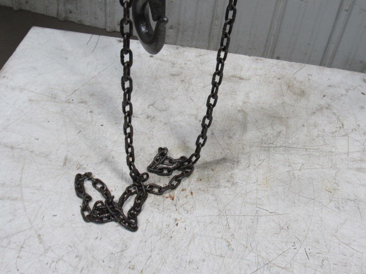 CM Model S 1-1/2 Ton Manual Chain Fall Hoist 8' Lift w/Load Limiter Tested