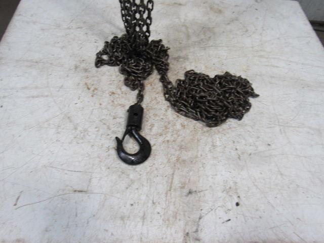 CM Cyclone Model S 1 Ton Manual Chain Fall Hoist 19' Lift w/Load Limiter Tested