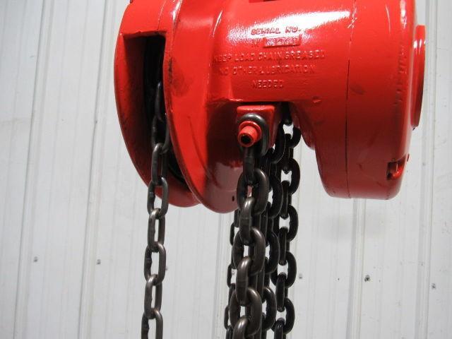 CM Cyclone Model M 1-1/2 Ton Manual Chain Fall Hoist 11' 4" Lift Load Tested