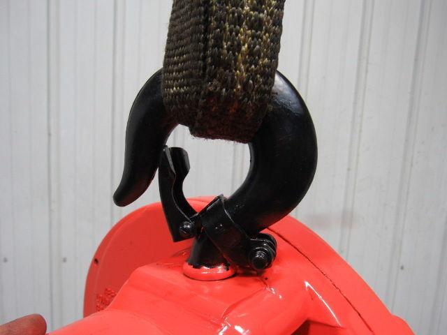 CM Cyclone Model M 1 Ton Manual Chain Fall Hoist 8' Lift w/Load Limiter Tested