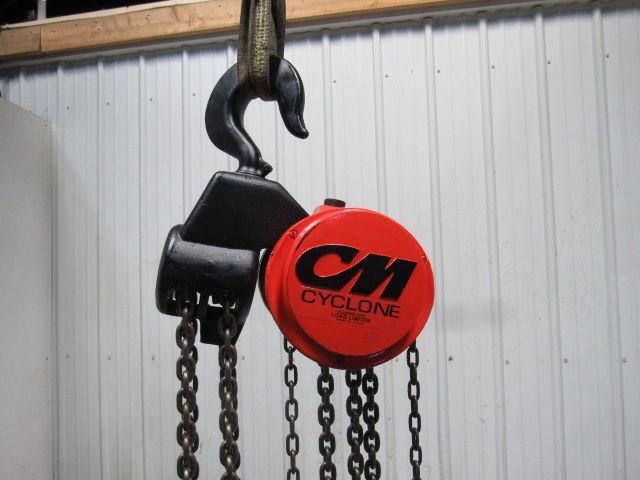 CM Model S 10 Ton Manual Chain Fall Hoist 8' 3" Lift w/Load Limiter Tested