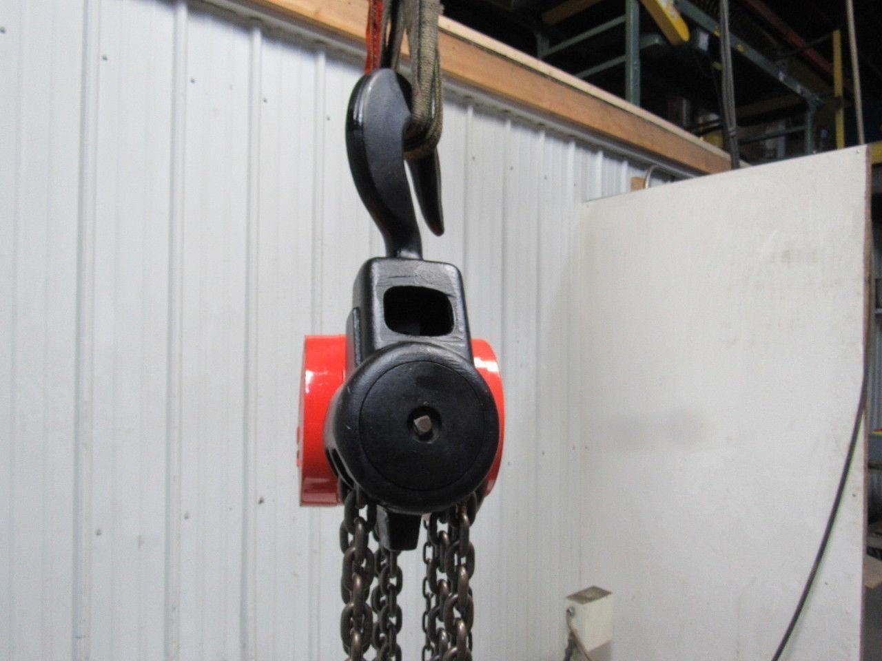 CM Model S 10 Ton Manual Chain Fall Hoist 8' 3" Lift w/Load Limiter Tested