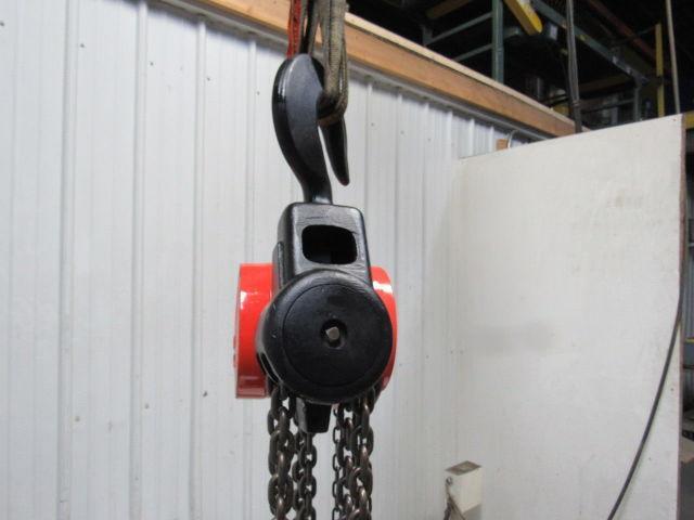 CM Model S 10 Ton Manual Chain Fall Hoist 8' 3" Lift w/Load Limiter Tested