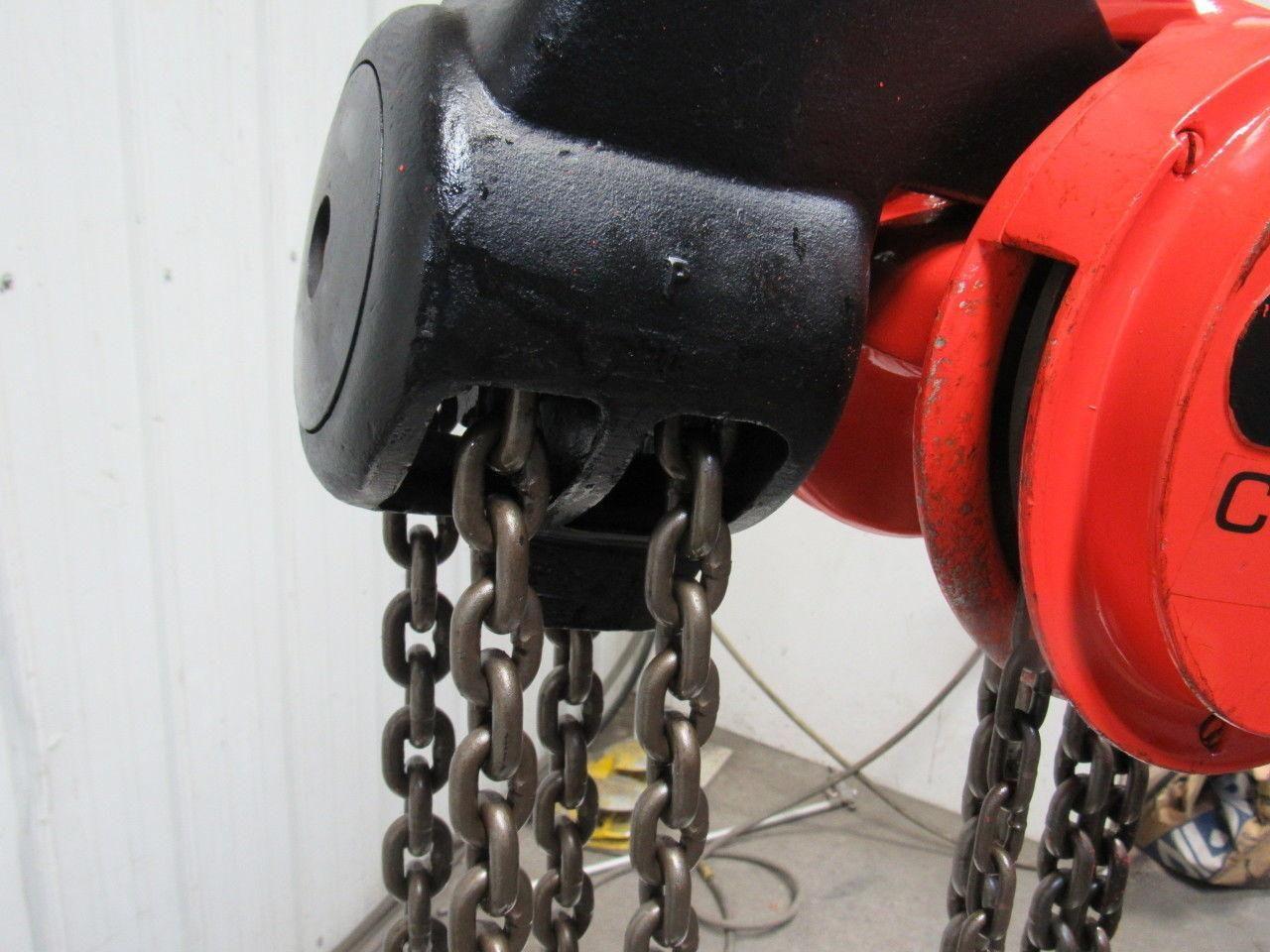 CM Model S 10 Ton Manual Chain Fall Hoist 8' 3" Lift w/Load Limiter Tested