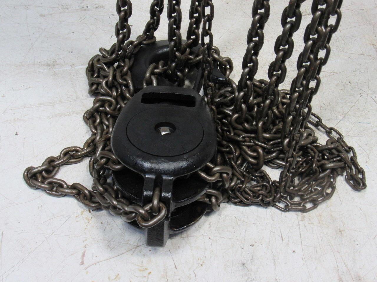 CM Model S 10 Ton Manual Chain Fall Hoist 8' 3" Lift w/Load Limiter Tested