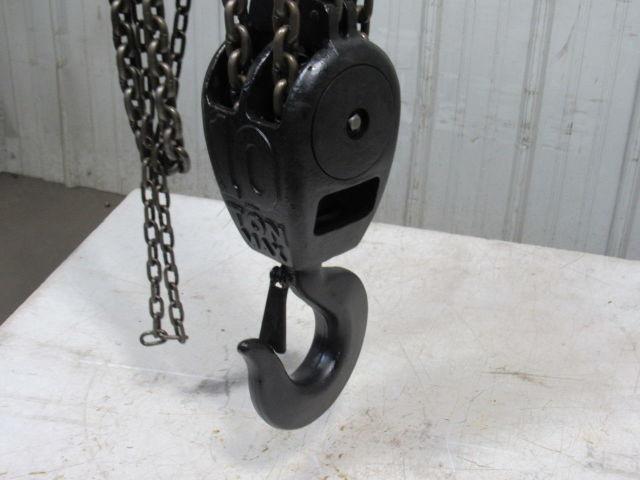 CM Model S 10 Ton Manual Chain Fall Hoist 8' 3" Lift w/Load Limiter Tested