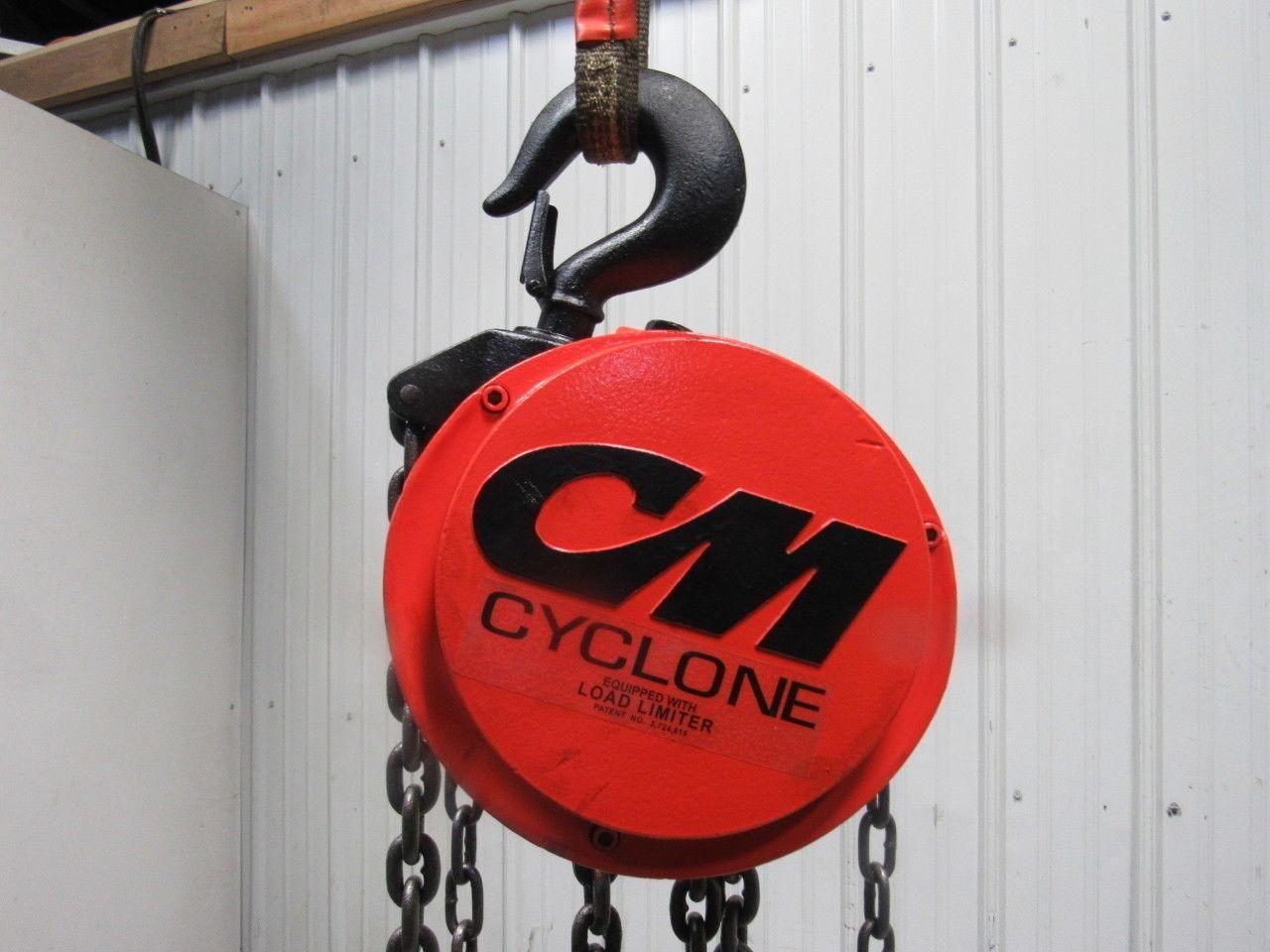 CM Model S 4 Ton Manual Chain Fall Hoist 32' 6" Lift w/Load Limiter Tested