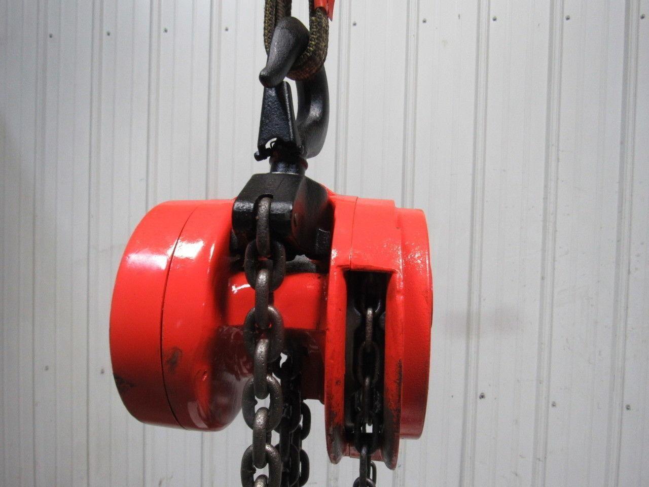 CM Model S 4 Ton Manual Chain Fall Hoist 32' 6" Lift w/Load Limiter Tested