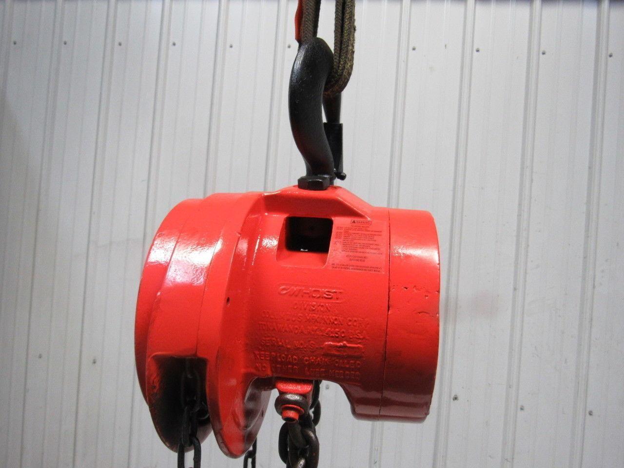 CM Model S 4 Ton Manual Chain Fall Hoist 32' 6" Lift w/Load Limiter Tested