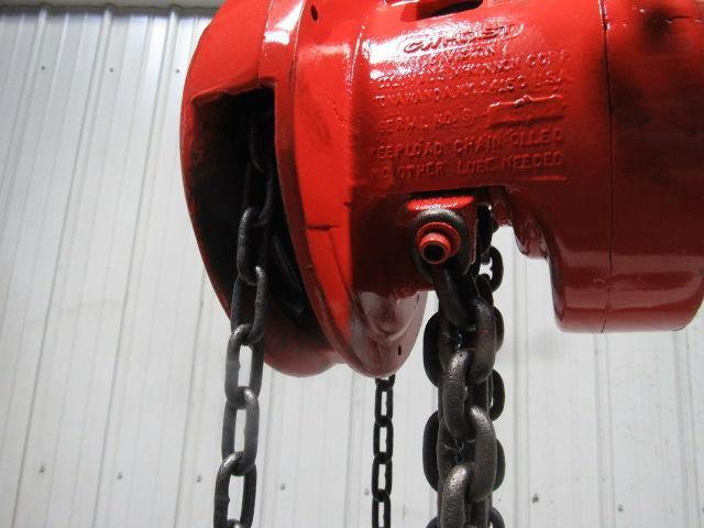 CM Model S 4 Ton Manual Chain Fall Hoist 32' 6" Lift w/Load Limiter Tested