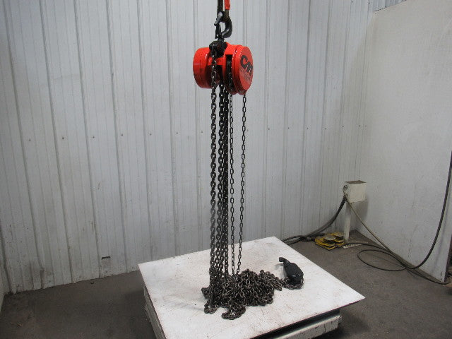 CM Model S 4 Ton Manual Chain Fall Hoist 32' 6" Lift w/Load Limiter Tested