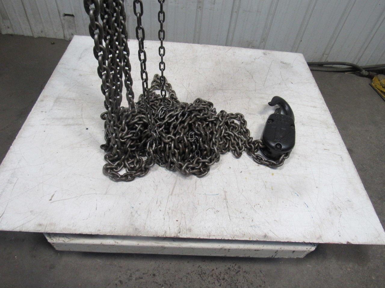 CM Model S 4 Ton Manual Chain Fall Hoist 32' 6" Lift w/Load Limiter Tested