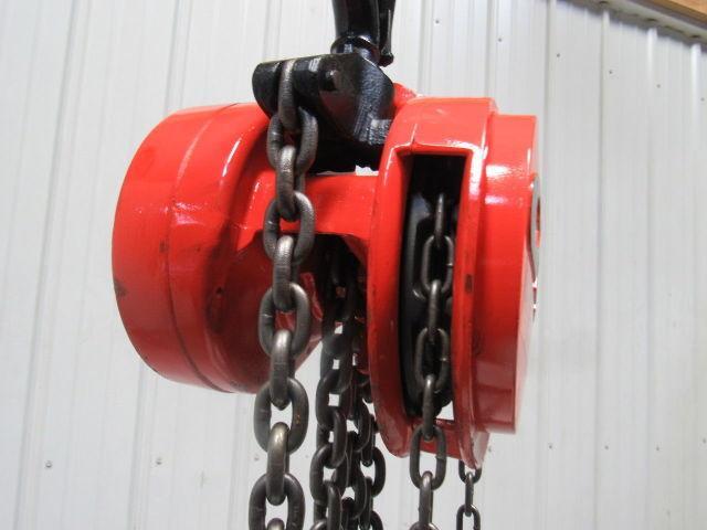CM Cyclone Model S 3 Ton Manual Chain Fall Hoist 4'4" Lift w/Load Limiter Tested