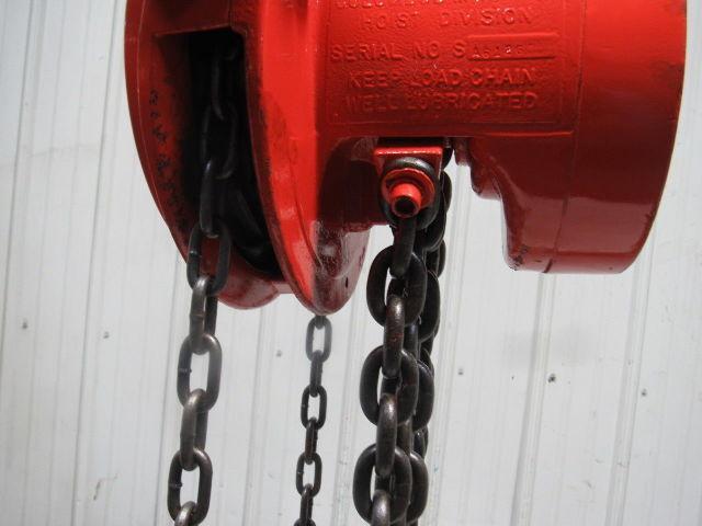 CM Cyclone Model S 3 Ton Manual Chain Fall Hoist 4'4" Lift w/Load Limiter Tested