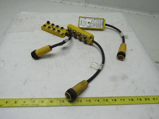 Lumberg ASB 8/LED 5/4-14/RS120M 8 Port Micro J- Box W/ LED Indicators Lot Of 3