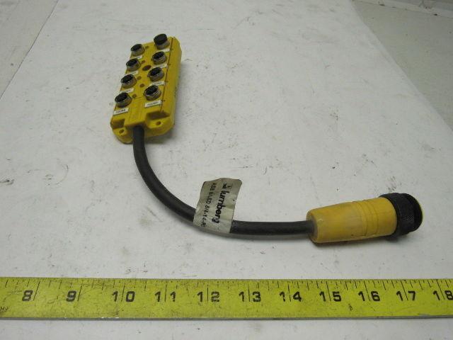 Lumberg ASB 8/LED 5/4-14/RS120M 8 Port Micro J- Box W/ LED Indicators Lot Of 3