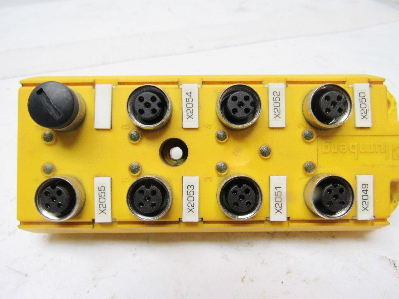 Lumberg ASB 8/LED 5/4-14/RS120M 8 Port Micro J- Box W/ LED Indicators Lot Of 3