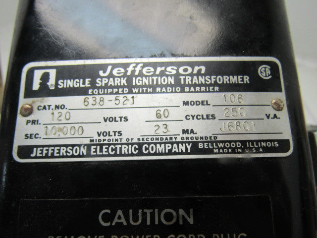 Nu-Way NA-8932 FM Series .55 GPH Furnace Fuel Burner Ignitor 110V Blower