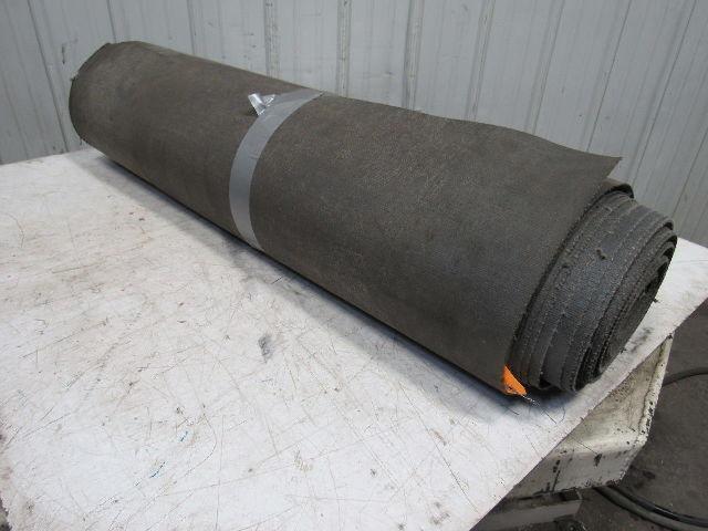 Interwoven Polyester Black PVC Crescent Top Conveyor Belt 99' x 42-1/8"x0.068"