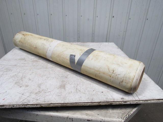 2-Ply White/Clear Polyurethane Smooth Top Conveyor Belt 49' X 49" X 0.065"