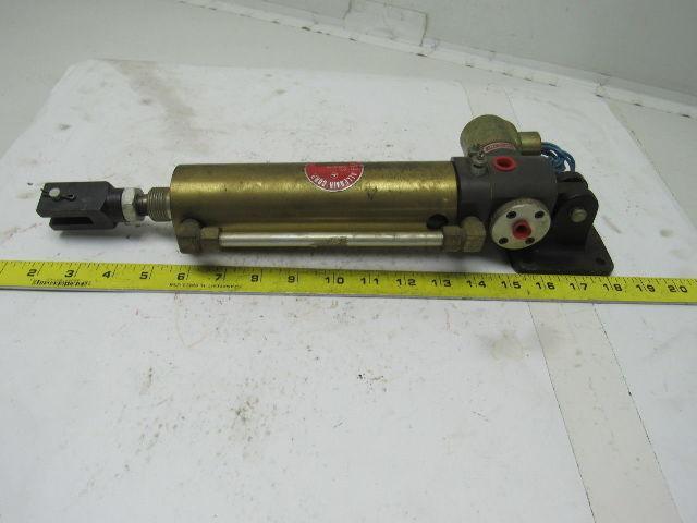Allenair Type AV SVS-R-PK Pneumatic Air Cylinder & Solenoid 2" Bore 5" Stroke