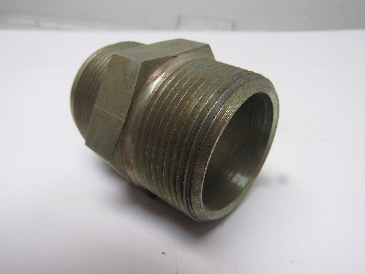 Male 37 Degree 24 JIC x 1-1/2"NPT Male NPT Steel Adapter Fitting