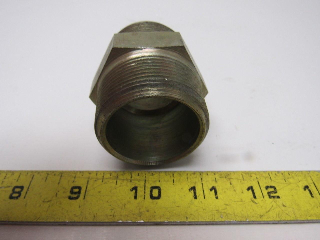 Male 37 Degree 24 JIC x 1-1/2"NPT Male NPT Steel Adapter Fitting