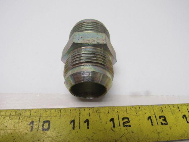 Male 37 Degree 16 JIC x 37 Degree 16 JIC Steel Adapter Fitting Lot of 2
