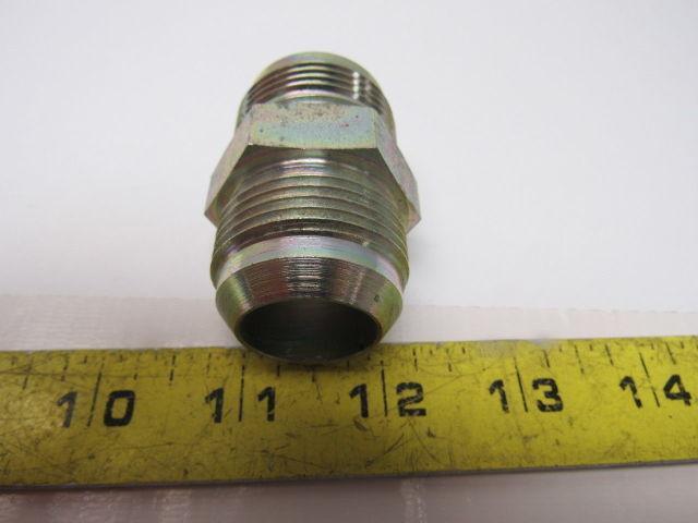 Male 37 Degree 16 JIC x 37 Degree 16 JIC Steel Adapter Fitting Lot of 2